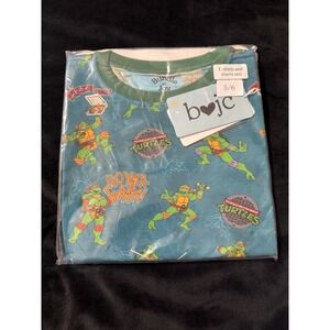 Bundle of Joy‎ Bamboo Shirt and Fitted  shorts, ribbed bamboo 5/6, TMNT